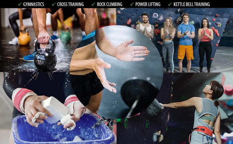 bear komplex - Gym Chalk Blocks - Pure Magnesium Carbonate Chalk for Weightlifting, Rock Climbing, Gymnastics, and Workout - Non Slip Grip for Hands, No Blisters and Tears - (8 pcs, 56g) - Image 4